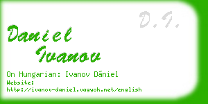 daniel ivanov business card
